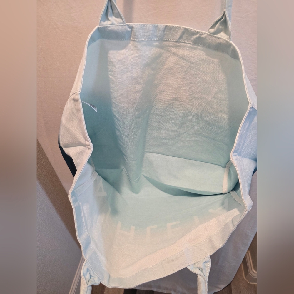 NWT Large Athleta Teal Ombré Coastal Beach, Gym Tote Everyday Bag - Picture 5 of 9